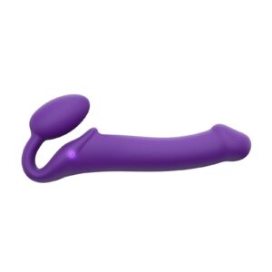 Strap-On-Me – Buigbare Strap-On Vibrator met Afstandsbediening Maat L – Paars