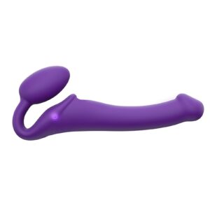 Strap-On-Me – Buigbare Strap-On Vibrator met Afstandsbediening Maat M – Paars