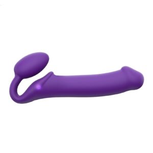 Strap-On-Me – Buigbare Strap-On Vibrator met Afstandsbediening Maat XL – Paars
