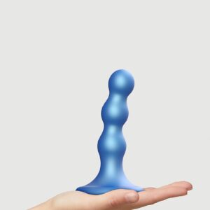 Strap-On-Me – Dildo Plug Balls Maat S – Metallic Blauw