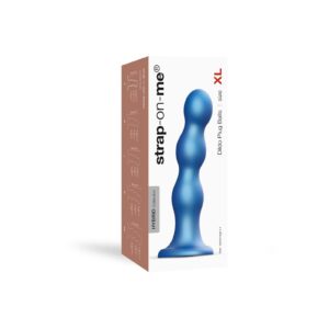 Strap-On-Me – Dildo Plug Balls Maat XL – Metallic Blauw