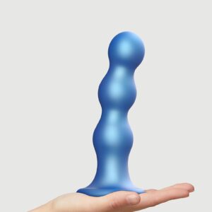 Strap-On-Me – Dildo Plug Balls Maat XL – Metallic Blauw