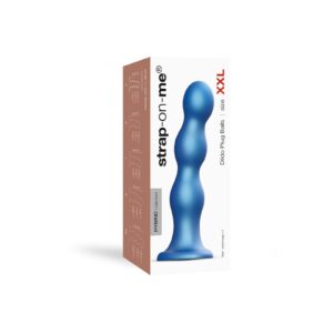 Strap-On-Me – Dildo Plug Balls Maat XXL – Metallic Blauw