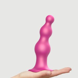 Strap-On-Me – Dildo Plug Beads Maat XL – Metallic Roze