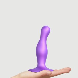 Strap-On-Me – Dildo Plug Curvy Maat S – Metallic Paars