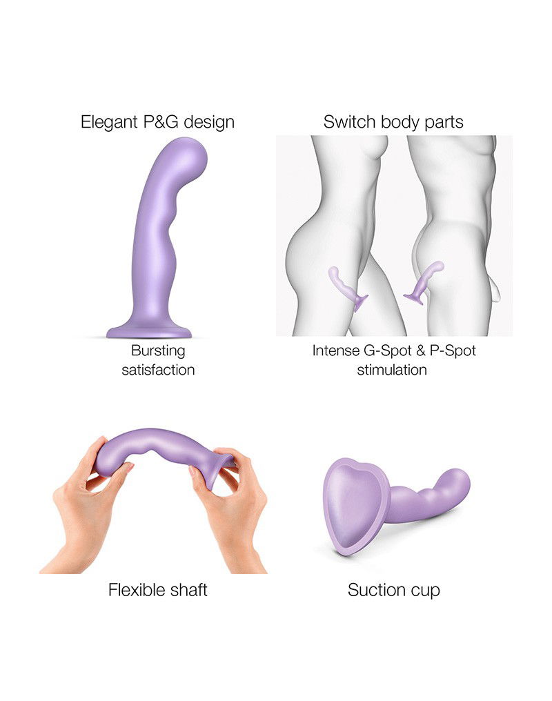 Strap-On-Me - Dildo Plug P&G Maat S - Metallic Lila - Afbeelding 3