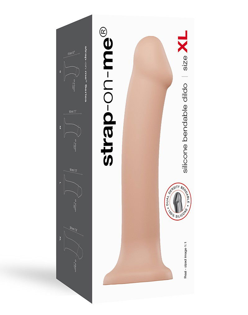Strap-On-Me Dual Density Dildo Flesh XL - Afbeelding 3