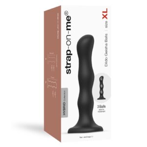 Strap-On-Me – Geisha Balls – Dildo met Roterende Ballen Maat XL – Zwart