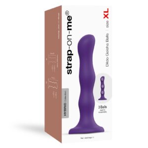 Strap-On-Me – Geisha Balls – Dildo met Roterende Ballen Maat XL – Paars