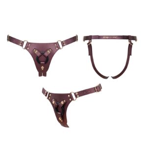 Strap-On-Me – Harnais Simili Generous – Aubergine