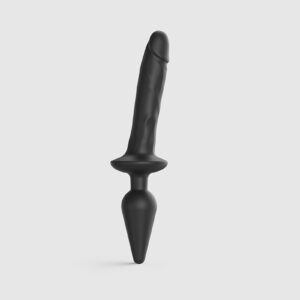 Strap-On-Me – Realistische Switch Plug-In – 2-in-1 Dildo & Butt Plug Maat L – Zwart