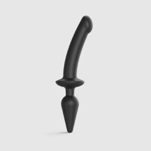 Strap-On-Me – Semi-Realistische Switch Plug-In – 2-in-1 Dildo & Butt Plug Maat L – Zwart