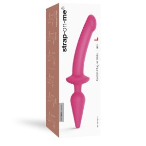 Strap-On-Me – Semi-Realistische Switch Plug-In – 2-in-1 Dildo & Butt Plug Maat S – Roze