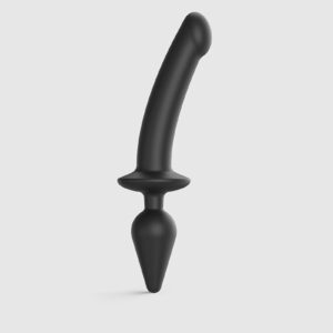 Strap-On-Me – Semi-Realistische Switch Plug-In – 2-in-1 Dildo & Butt Plug Maat XXL – Zwart