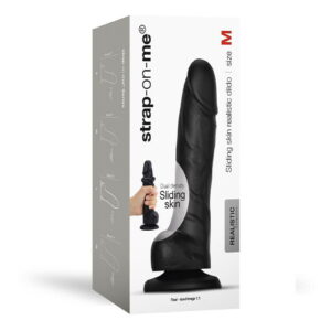 Strap-On-Me – Sliding Skin Realistische Dildo Maat M – Zwart