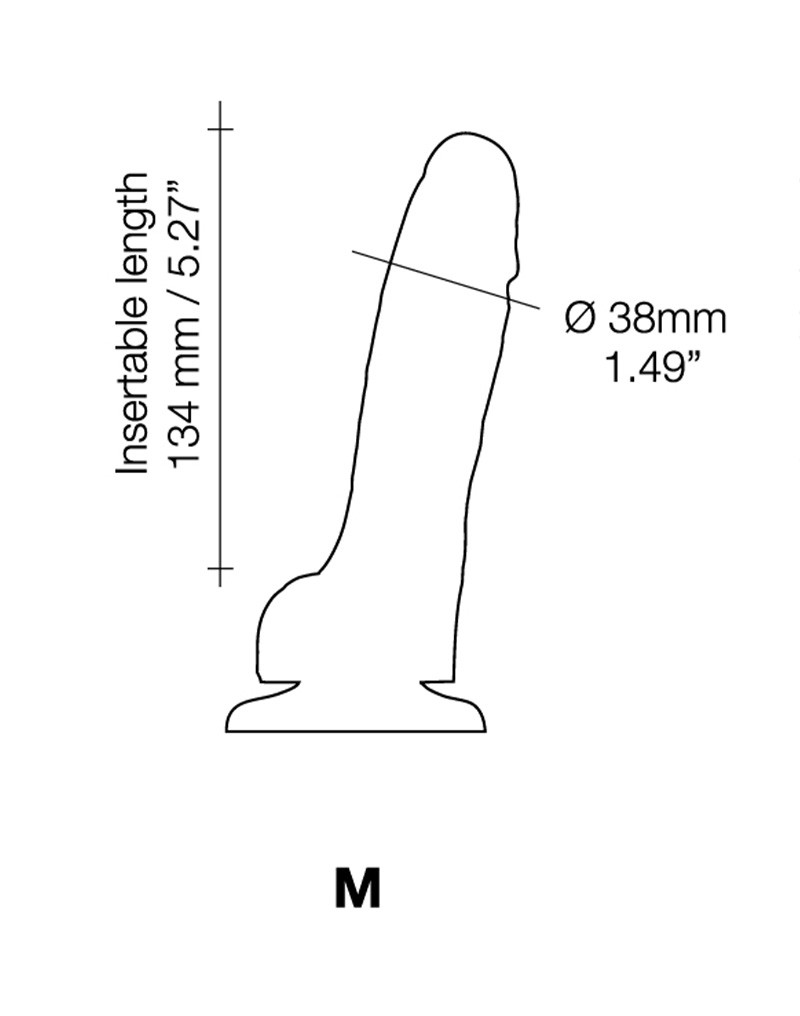Strap-On-Me - Sliding Skin Realistische Dildo Maat M - Roze - Afbeelding 5