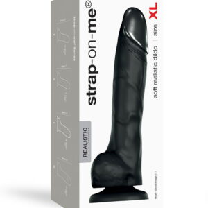 Strap-On-Me – Soft Realistic Dildo Size XL – Zwart