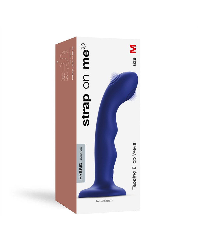 Strap-On-Me - Tappende Dildo Wave - Blauw - Afbeelding 2