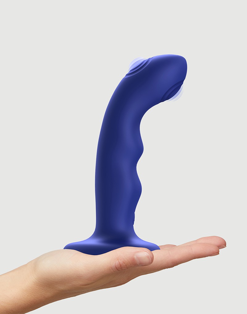 Strap-On-Me - Tappende Dildo Wave - Blauw - Afbeelding 5