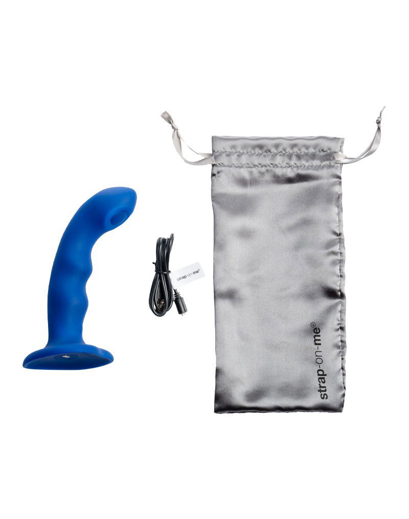 Strap-On-Me - Tappende Dildo Wave - Blauw - Afbeelding 16