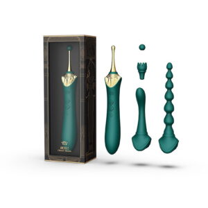 ZALO Bess 2 Verwarmende Clitoris Massager met 4 opzetstukken Groen