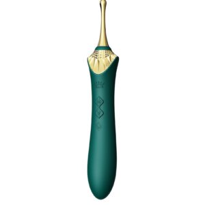 ZALO Bess 2 Verwarmende Clitoris Massager met 4 opzetstukken Groen