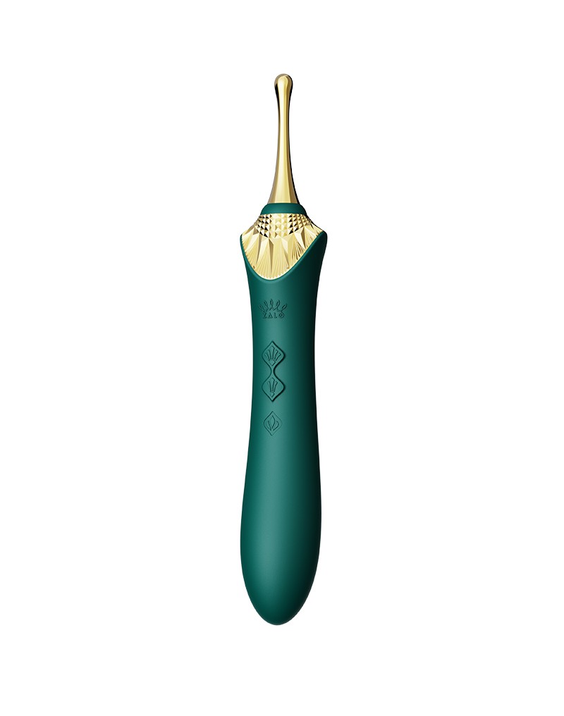 ZALO Bess 2 Verwarmende Clitoris Massager met 4 opzetstukken Groen