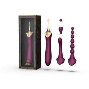 ZALO Bess 2 Verwarmende Clitoris Massager met 4 opzetstukken Paars