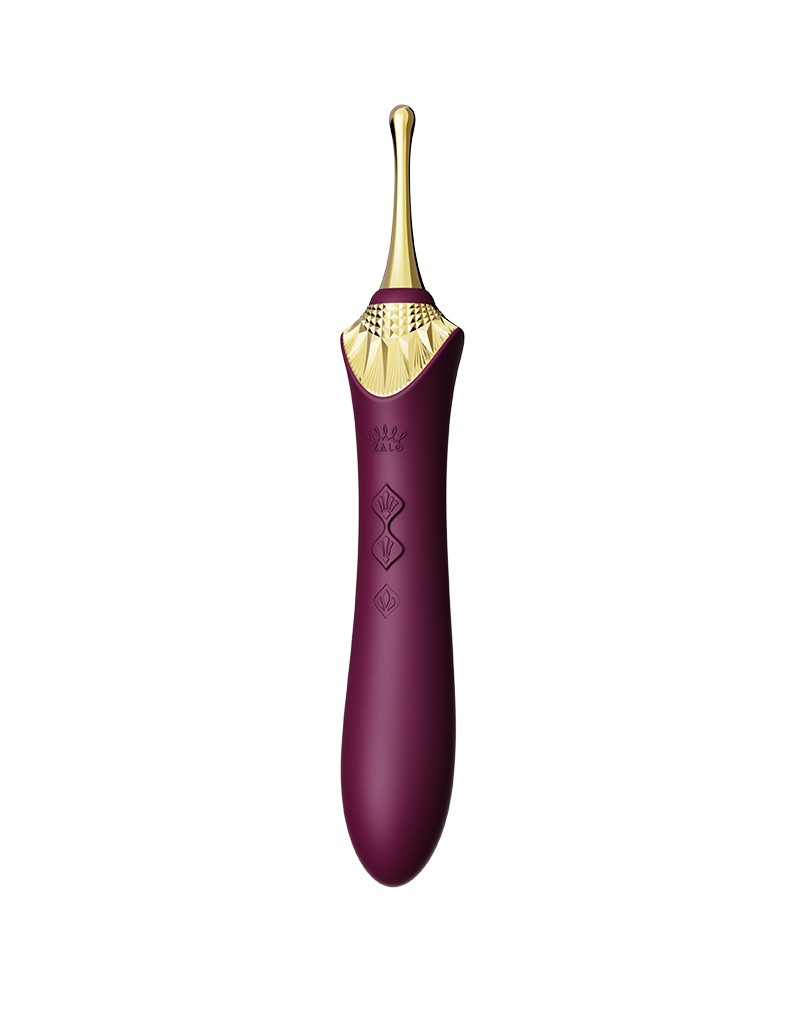 ZALO Bess 2 Verwarmende Clitoris Massager met 4 opzetstukken Paars