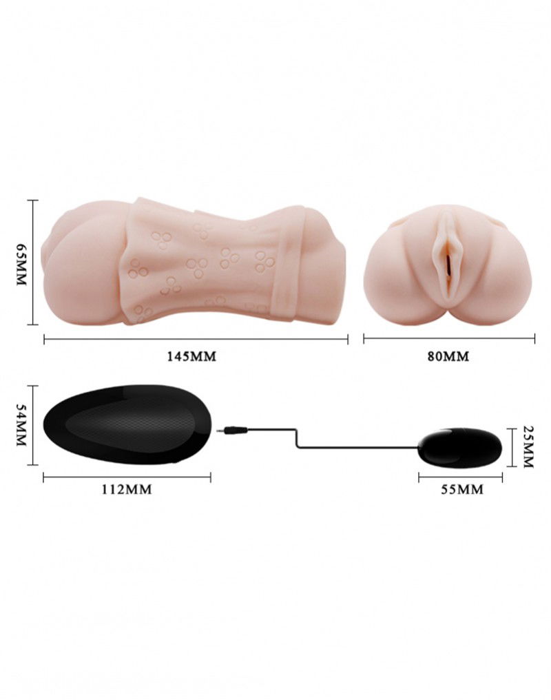 Crazy Bull - Soft Vagina Masturbator with vibration - Afbeelding 9