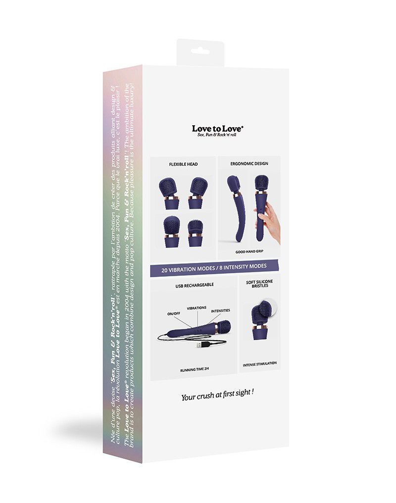 Love to Love Brush Crush Wandvibrator Indigo - Afbeelding 13