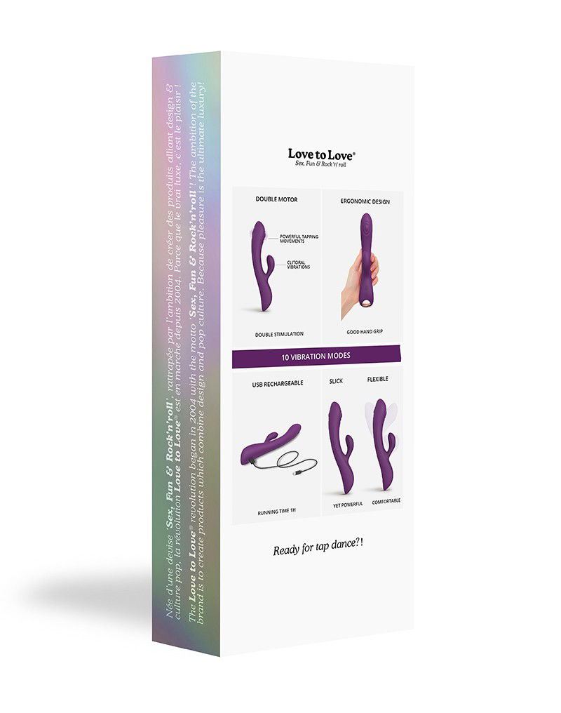 Love to Love - Bunny & Clyde - Rabbit Vibrator - Paars - Afbeelding 11