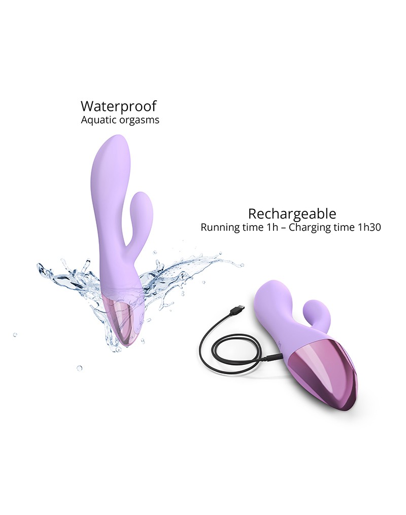 Love to Love Funky Bunny Rabbit Vibrator Mauve - Afbeelding 5