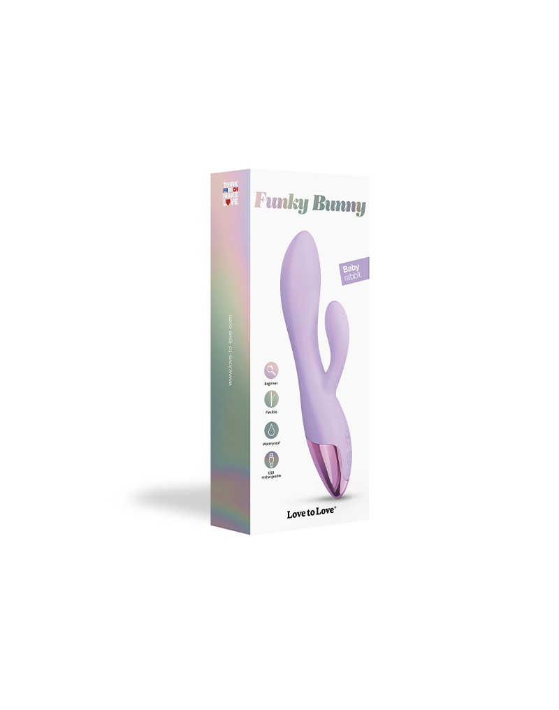 Love to Love Funky Bunny Rabbit Vibrator Mauve - Afbeelding 2