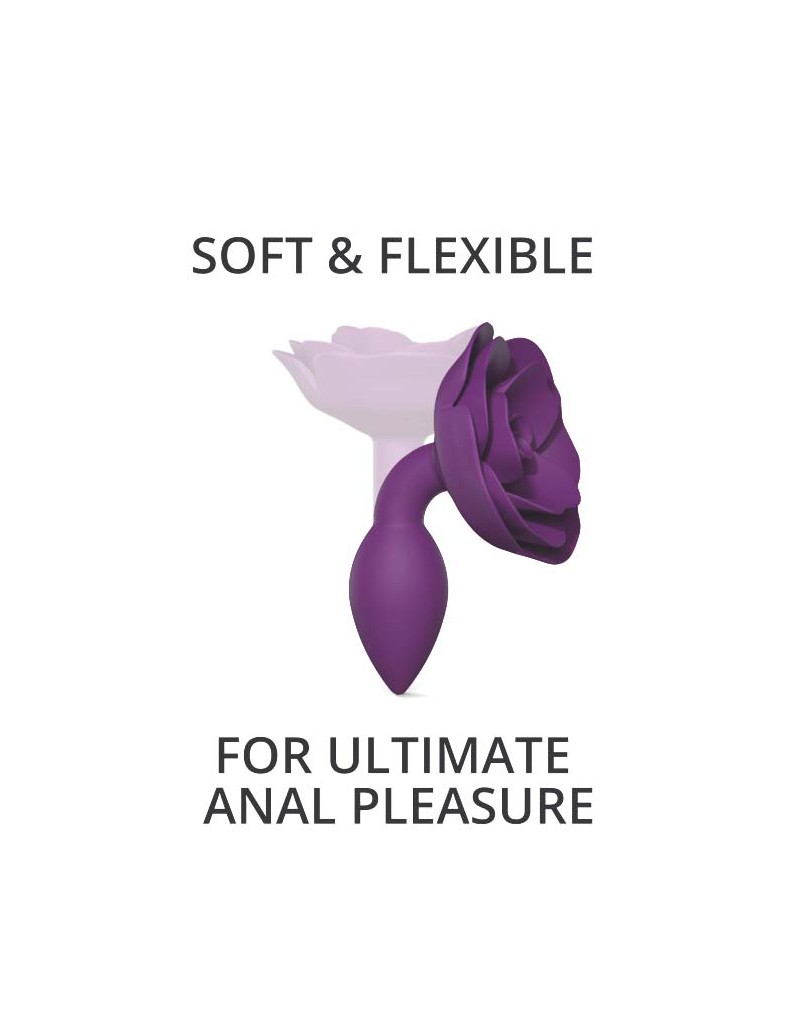 Love to Love Open Roses Maat S Butt Plug Paars - Afbeelding 4