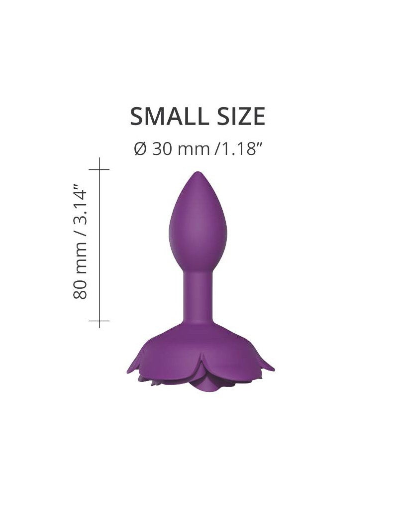 Love to Love Open Roses Maat S Butt Plug Paars - Afbeelding 3