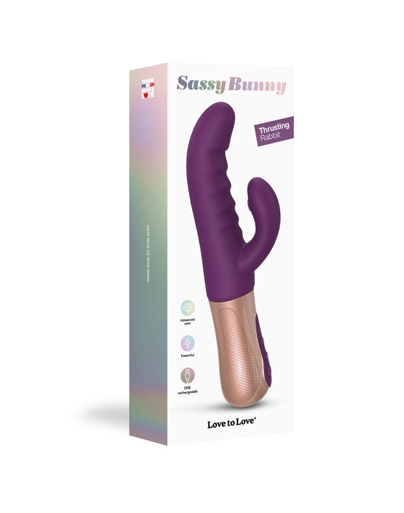 Love to Love Sassy Bunny Rabbit Vibrator Paars - Afbeelding 2