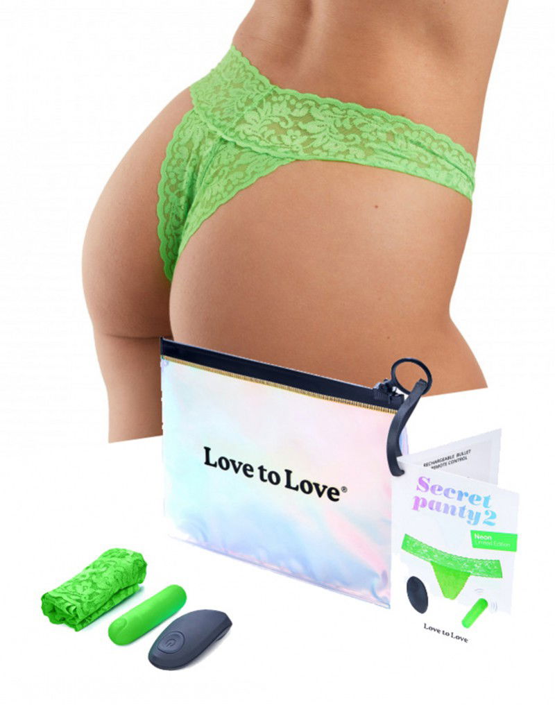 Love to Love Secret Panty 2 Panty Afstandsbediening Groen - Afbeelding 2