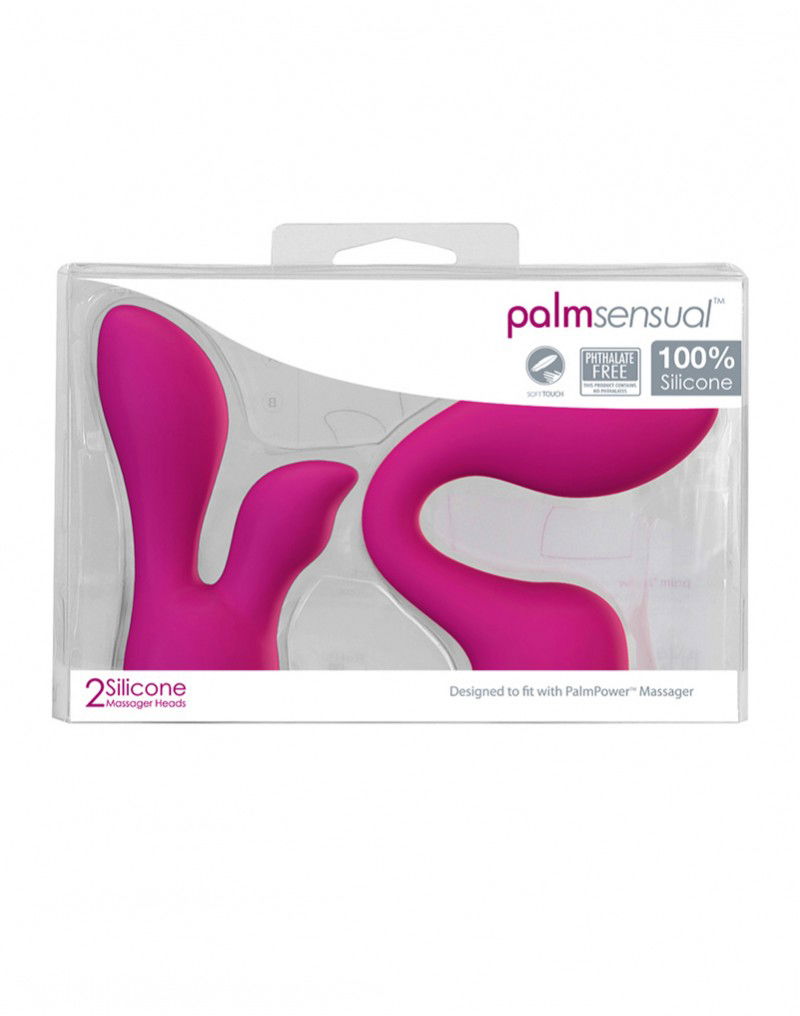 PalmPower - PalmSensual - 2 Opzetstukken voor Wandvibrator - Roze - Afbeelding 2