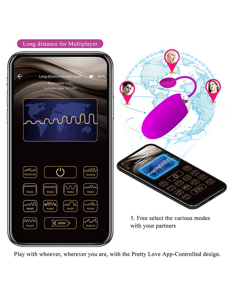 Pretty Love - Abner Intimate Egg with App Control - Afbeelding 13