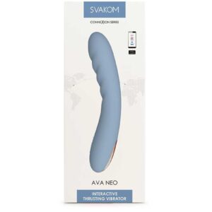 SVAKOM – Ava Neo – Thrusting Vibrator – Blauw