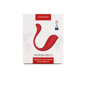 SVAKOM – Phoenix Neo 2 – Interactieve Bullet Vibrator met App Control – Rood