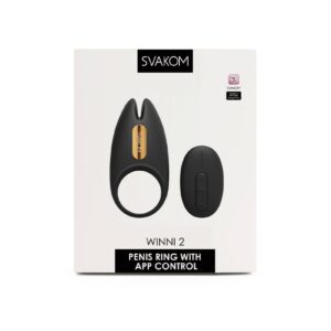 SVAKOM – Winni 2 – Cockring Vibrator met Afstandsbediening – Zwart
