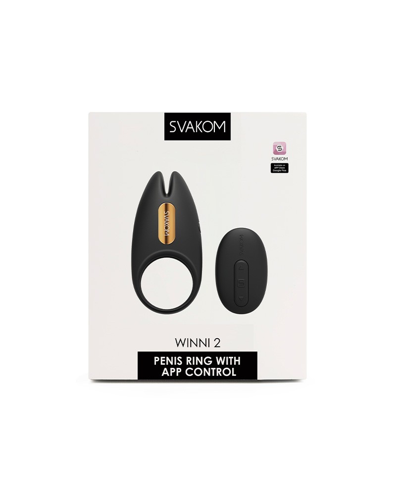 SVAKOM - Winni 2 - Cockring Vibrator met Afstandsbediening - Zwart - Afbeelding 2