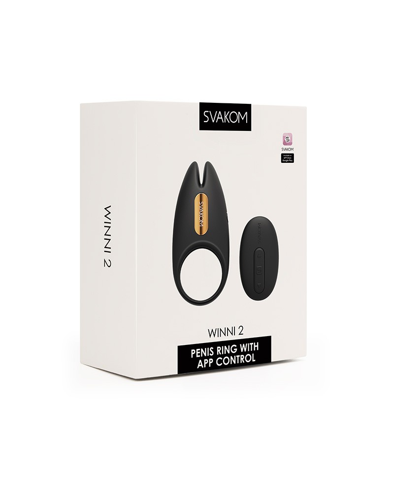 SVAKOM - Winni 2 - Cockring Vibrator met Afstandsbediening - Zwart - Afbeelding 9