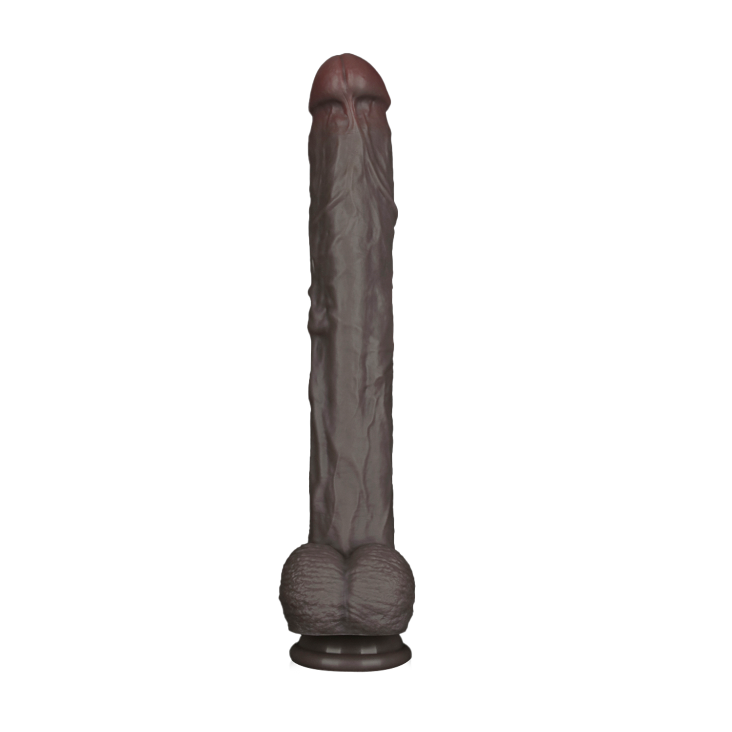 LoveToy - Nature Cock - 14,5" Dual Layered Bendable Cock XXL - Zwart - Afbeelding 5