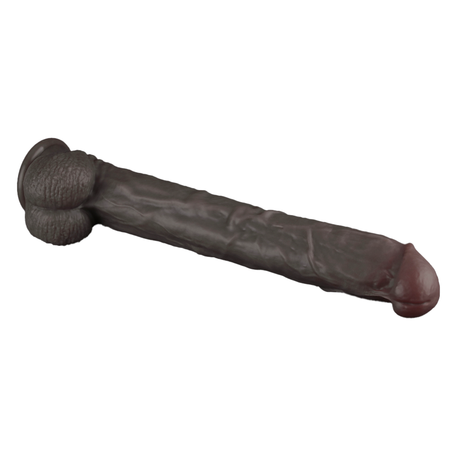 LoveToy - Nature Cock - 14,5" Dual Layered Bendable Cock XXL - Zwart - Afbeelding 7