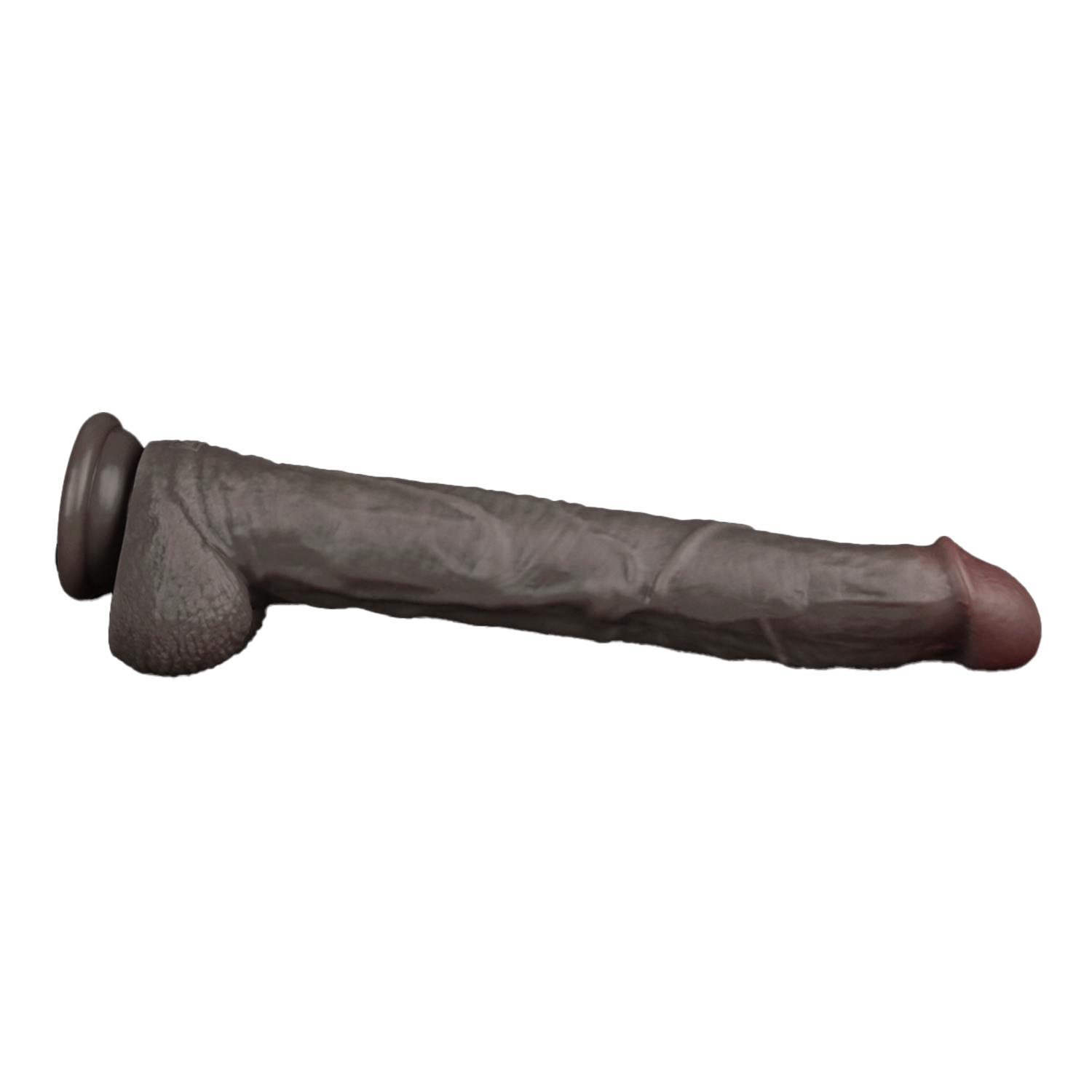 LoveToy - Nature Cock - 14,5" Dual Layered Bendable Cock XXL - Zwart - Afbeelding 8
