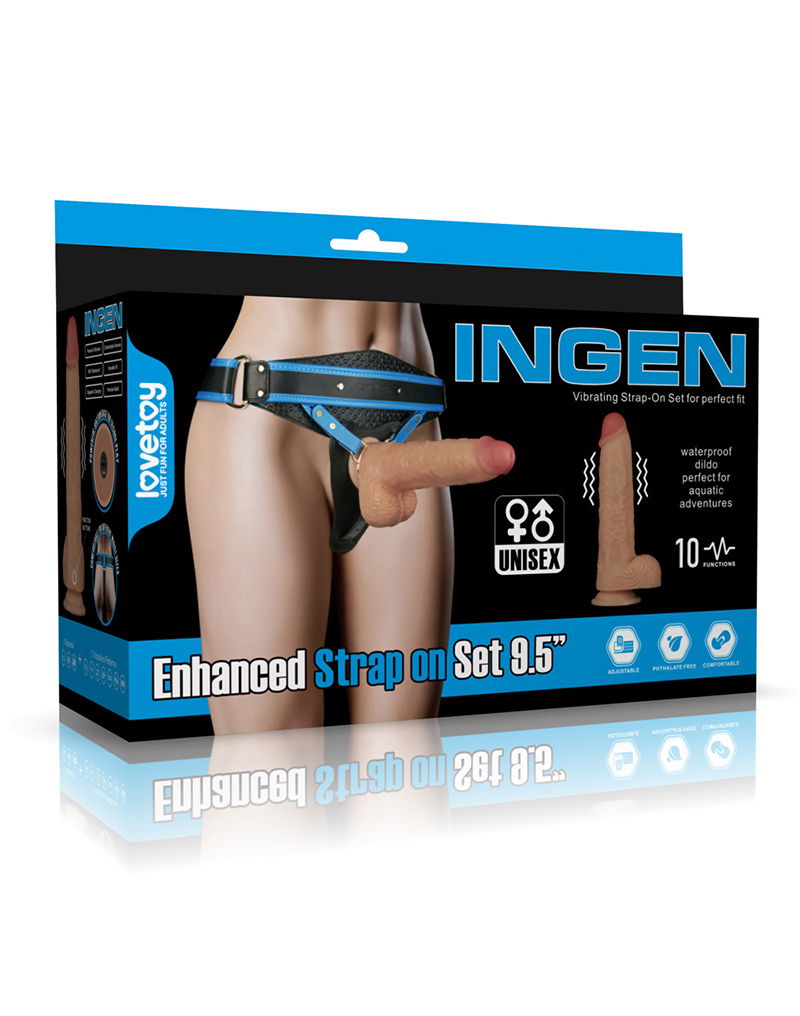 LoveToy Ingen Vibrating Enhanced Strap-on Set 24 cm