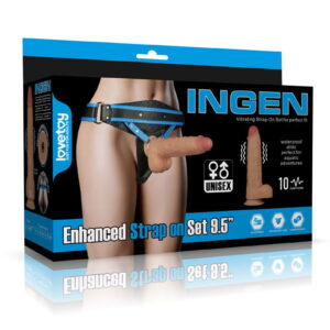 LoveToy Ingen Vibrating Enhanced Strap-on Set 24 cm Nude